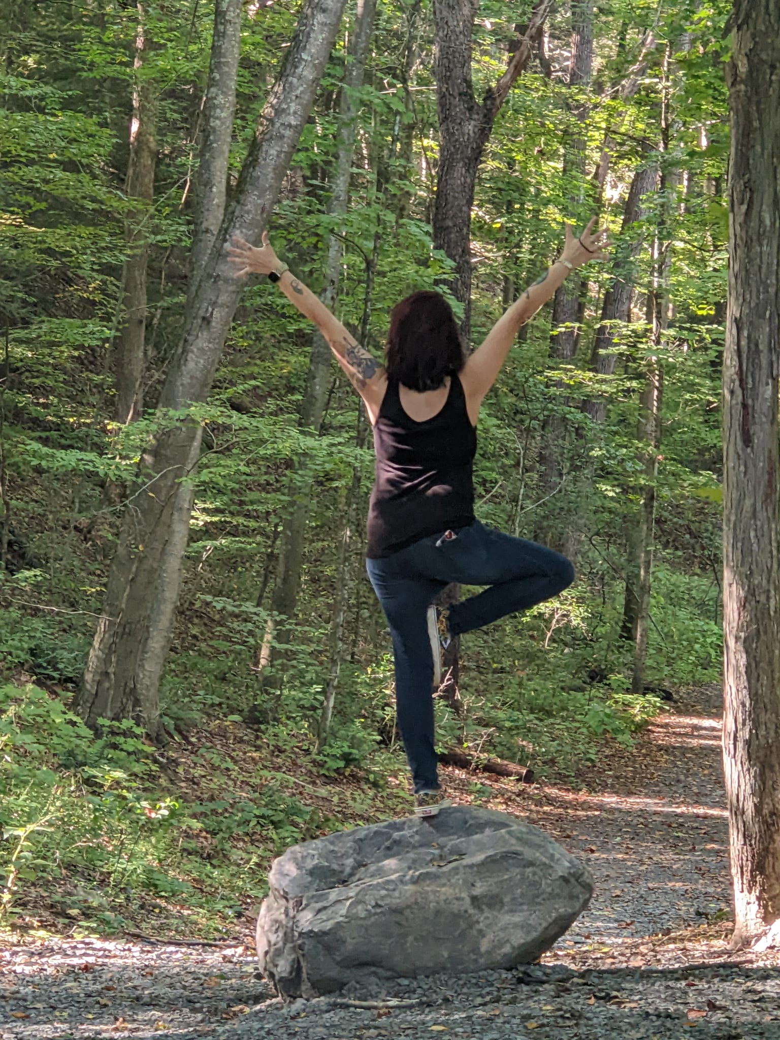 Yoga in the forest